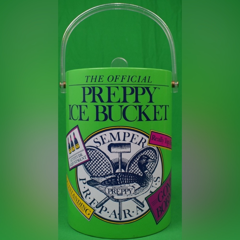 RARE "The Official Preppy 1981 Ice Bucket" Barware by Sigma the Tastesetter